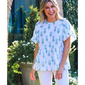 J. Marie Lauren Puff Sleeve Top